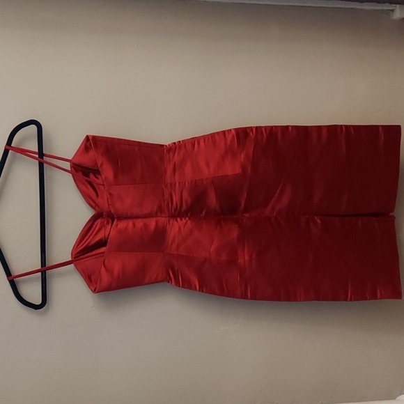 MILLY Ruby Red Sweetheart Silk Dress - Picture 11 of 16